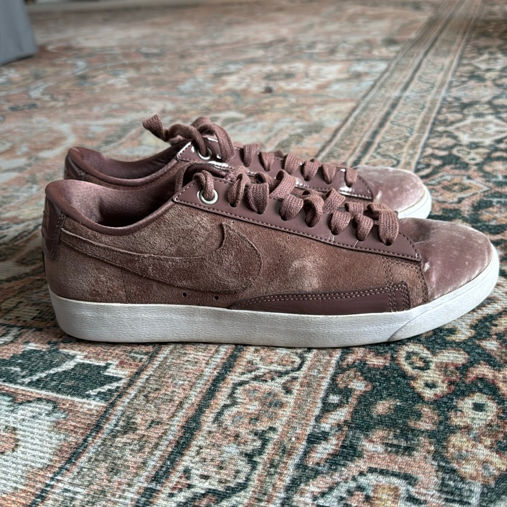 Purple velvet Nikes